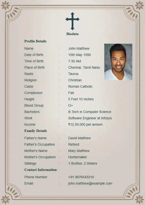 Bengali marriage biodata