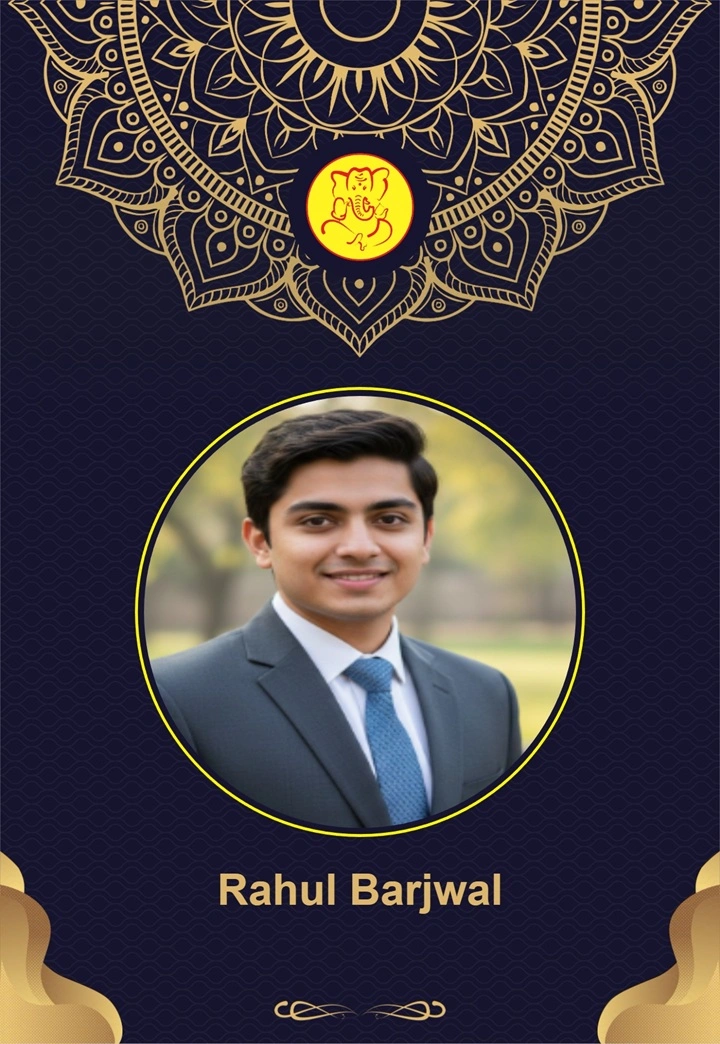 premium marriage biodata format for boy and girl with blue mandala design india