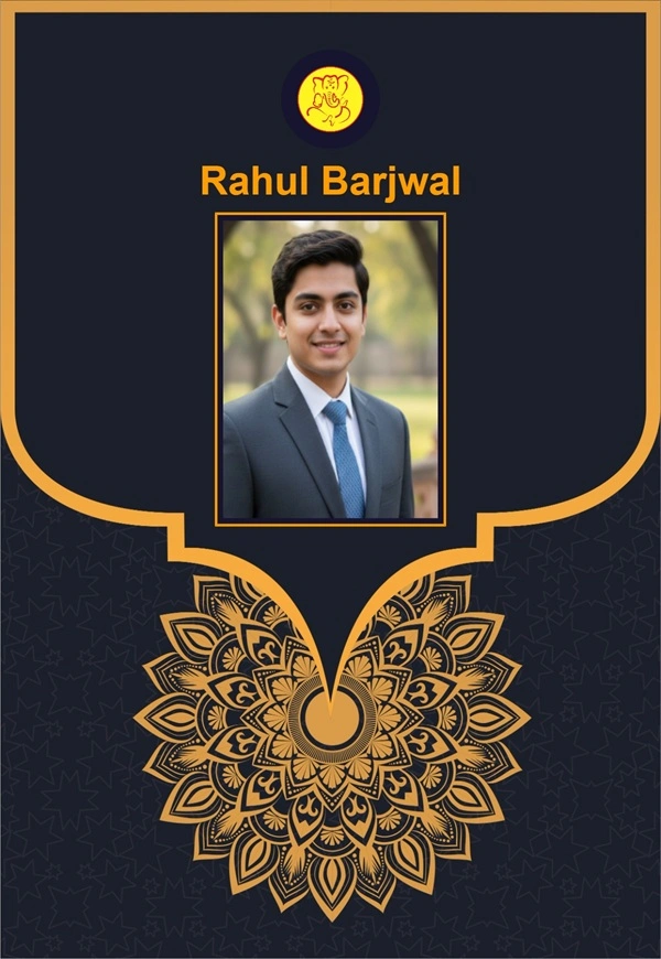 premium royal blue marriage biodata format for indian boy and girl